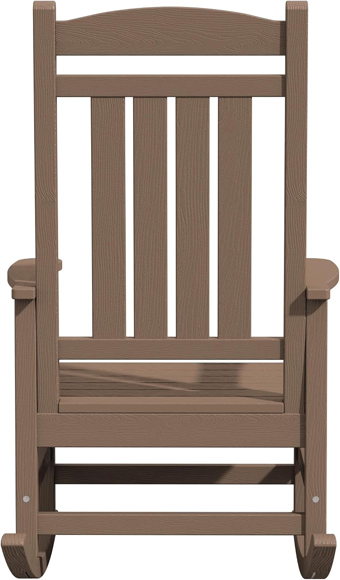 Oversized Outdoor Rocking Chairs Set of 2, HDPE Porch Rocker - Image 11