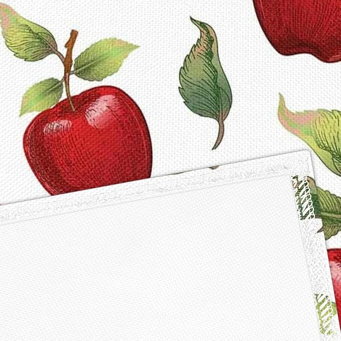 Apples Leaves Table Runners 48 Inches Long Table Runner Washable Kitchen Dining Tabletop Decor for Indoor Outdoor Party Wedding Dining Room Coffee Table Decoration 13x48 Inch