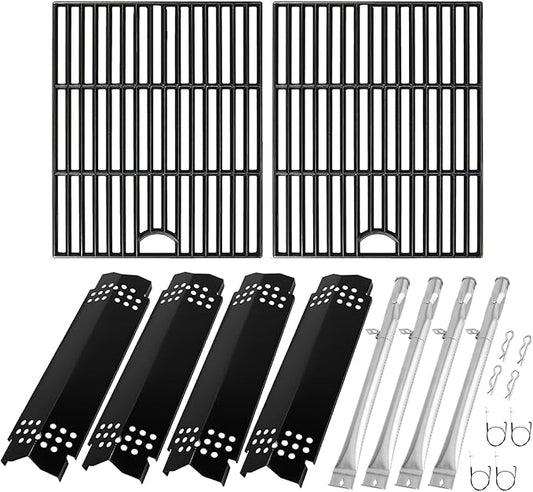 BQMAX Grill Replacement Parts for Nexgrill 4 Burner 720-0830X, Grill Grate, Grill Burner and Heat Plates for Nexgrill Replacement Parts, Grill Parts Kit for Nexgrill 720-0830X Replacement Parts