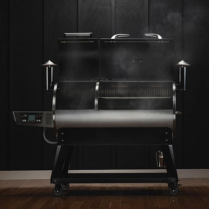 recteq DualFire 1200 Wood Pellet Smoker Grill, Wi-Fi Electric Pellet Grills, Dual Chambers for Hot and Fast + Low and Slow Cooking, DualFire 1200 + Grilling Basics Bundle