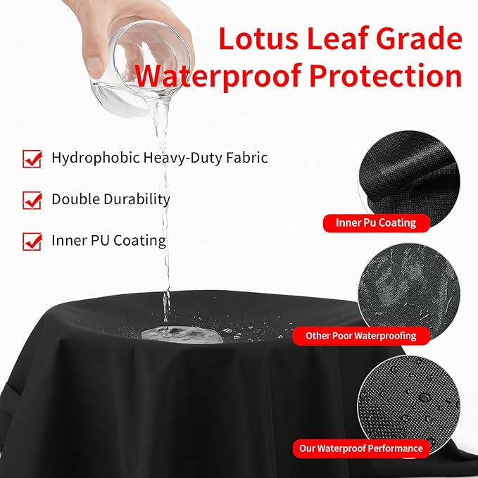 Grill Cover for Outdoor Grill, 52 Inch Heavy Duty 600D Waterproof BBQ Gas Grill Covers for Outside, UV & Fade Resistant, All Weather Protection Compatible for Weber Charbroil Nexgrill Kenmore Grills