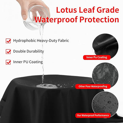 Grill Cover for Outdoor Grill, 60 Inch Heavy Duty 600D Waterproof BBQ Gas Grill Covers for Outside, UV & Fade Resistant, All Weather Protection Compatible for Weber Charbroil Nexgrill Kenmore Grills