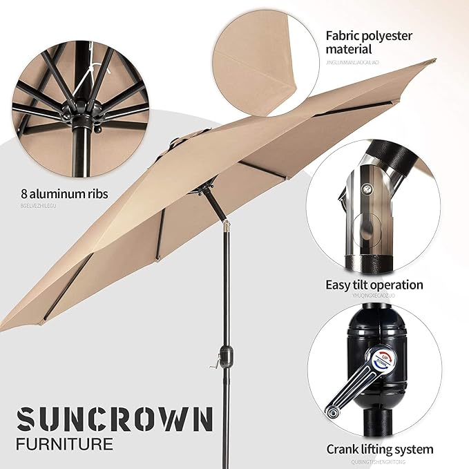 SUNCROWN Outdoor Recliner Chairs Patio Adjustable Relaxing Chair Outdoor Metal - Image 7