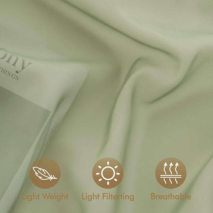 MIULEE Sage Green Outdoor Curtain - Image 6