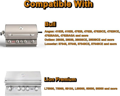 16517 47629 Grill Grates Replacement Parts for Bull Grill Parts 4 Burner 30 Inch Angus 47628 41629 41628 Outlaw 26038 26039 Premium 18249 18248 Lonestar 87049 87048 Lion L75000 Cooking Grates