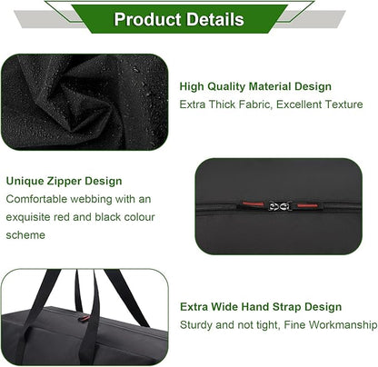 24" Grill Tool Organizer, BBQ Tool Storage Bag - Heavy-Duty Storage Bag Waterproof 600D Oxford, Folding Design Gift for Camping, Tailgates, Outdoor BBQ Parties (24" Lx8 Wx8 H)