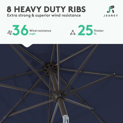 JEAREY 10 ft Outdoor Patio Umbrella w/Tilt and Crank - Image 5