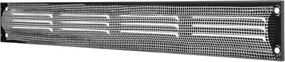 Repa Market Air Vent Cover 16x2 Inch (Outer Dimensions) Black Galvanized Steel Louvered Grill Cover with Mesh Screen/Wall or Ceiling Vent/HVAC Register for Indoor and Outdoor Ventilation