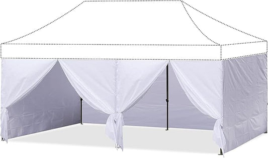 ABCCANOPY Side Wall 10x20, White (4 Walls Only, NOT Including Frame and Top)