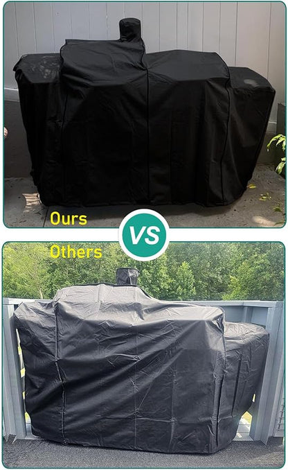 ZJYWSCH Grill Cover for Pit Boss Platinum KC Combo Wood Pellet & Gas Grill Outdoor Waterproof Pit Boss KC Combo Grill Cover PB1285KC 600D Heavy Duty
