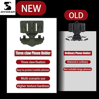 Tactical Phone Holder Available in Full Size Plate Carrier Phone Mount Adjust Nylon Molle Phones Holder for Tactical,Car,Office (Ranger Green)