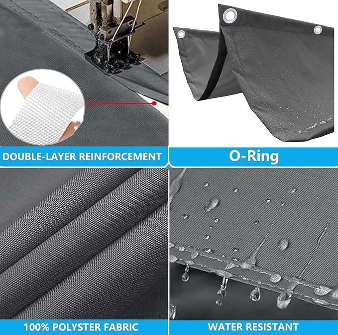 Sun Shade Sail Retractable Wave Waterproof 5' x 20' Shade Cloth Waterproof - Image 3