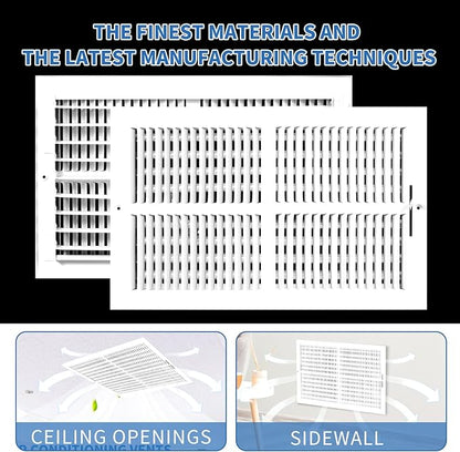 20x12 Vent Register [Duct Opening], Vent Covers for Home Ceiling, Two-Way Ventilation Register, Adjustable Solid Steel Wall Register Vent Cover (20"W x12"H [Duct Opening])