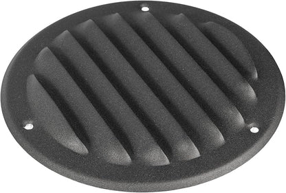 Repa Market 4'' Inch (Opening Dimensions) Anthracite Steel Vent Cover - Round Soffit Vent - Air Vent Louver - Built-in Screen Mesh - HVAC Ventilation Grille - 5.50" Inch (Outer Dimensions)