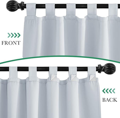 2 Panels Outdoor Curtains White - Image 2