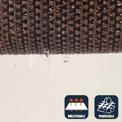 SUNNY GUARD Custom Size 5'x9'x9' Triangle Brown UV Block Sunshade - Image 5