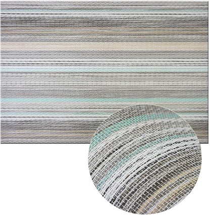 Colorful Placemats Set of 6, Non-Slip Heat-Insulation Table Placemats Easy to Wipe Clean Washable Placemat Indoor Outdoor (Teal)