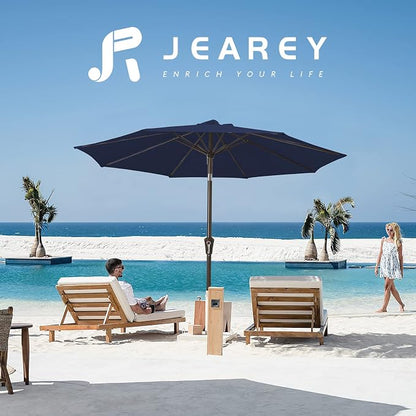 JEAREY 9FT Outdoor Patio Umbrella, Market Umbrella - Image 6