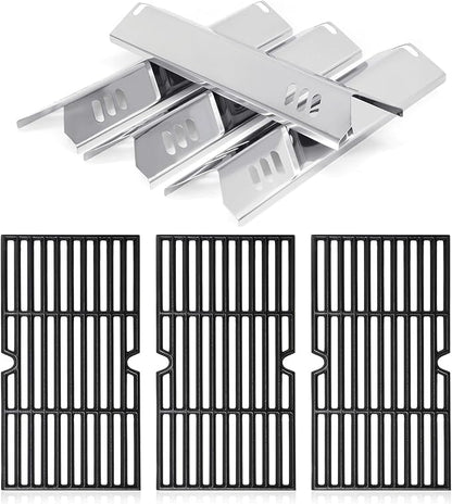 Criditpid Replacement Parts for Dyna Glo DGF493BNP, DGB494SPB, Backyard Grills BY13-101-001-12, BY14-101-001-099, Uniflame GBC1343WP-U. Grill Grates, Heat Plates Shields for Dyna-Glo Grill Parts.