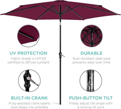 Best Choice Products 10ft Outdoor Patio Umbrella, Outdoor Table Umbrella - Image 5