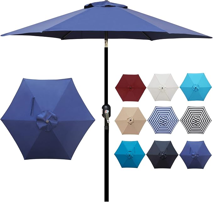 7.5 ft Patio Umbrella, Yard Umbrella, Outdoor Market Umbrella - Image 4