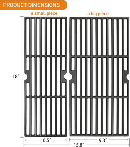 Grill Grates 18 Inch for Charbroil Performance 463625219 463625217 463673519, Grill Grates Replacement for Char-Broil 463673017 463673517, Replacement Parts for G470-0003-W1 G470-0002-W1, 2 Packs