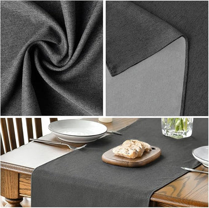 Artoid Mode Grey Table Runner, Seasonal Washable Kitchen Dining Table Decoration for Home Party Decor 13x60 Inch
