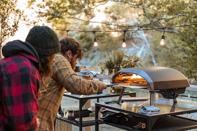 Ooni Koda 16 Natural Gas Pizza Oven - Essentials Pizza Oven Bundle - Includes 14" Perforated Pizza Peel