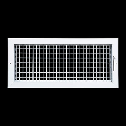 Fits 20x8 Duct Opening Steel Adjustable Air Supply Grille by Handua | Register Vent Cover Grill for Sidewall and Ceiling | White | Outer Dimensions: 21.75" X 9.75"