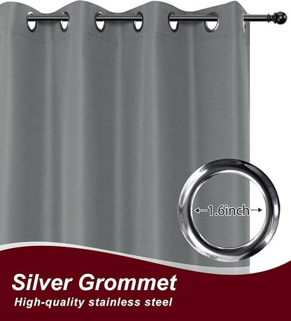 Grommet Outdoor Curtains for Patio Waterproof 8 Pcs 54x84 In Grey | - Image 2