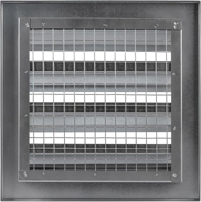 Vent Systems 9" x 9" Inch Galvanized Steel Industrial Gable Vent - Heavy-Duty Louvered Air Intake Exhaust Vent Cover – Outdoor Wall Vent HVAC Grille - Air Return Grille for House Wall Crawl Space