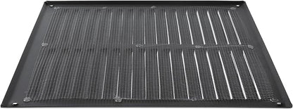 Square Ventilation Grille / 10" x 10" Inch Inside Measurement/Black Metal Air Vent Louver - Inside/Outside use / 11.6" x 11.6" Inch Outer Measurement