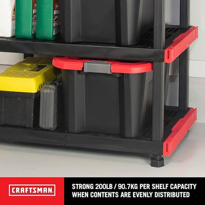 CX Craftsman 5-Tier Heavy Duty Plastic Storage Shelves, Garage Organization | - Image 6