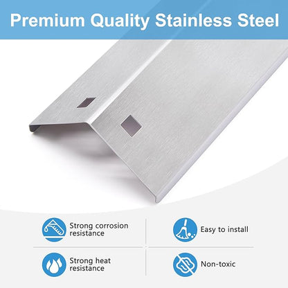 Adviace Grill Replacement Parts for Char Griller 5050, 5650, 2121, 3001, 5072, 2123, 2828, 3030, King Griller 3008, 5252, Cast Iron Grill Grates, Stainless Steel Heat Plate Shields, Burners, Ignitors.