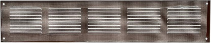 Repa Market Air Vent Cover 20x4 Inch (Outer Dimensions) Brown Galvanized Steel Louvered Grill Cover with Mesh Screen/Wall or Ceiling Vent/HVAC Register for Indoor and Outdoor Ventilation