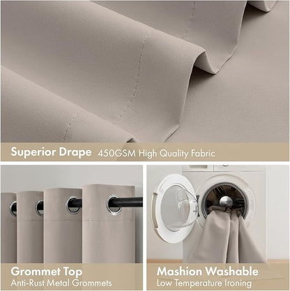 MIULEE Natural 100% Blackout Curtains - Image 7