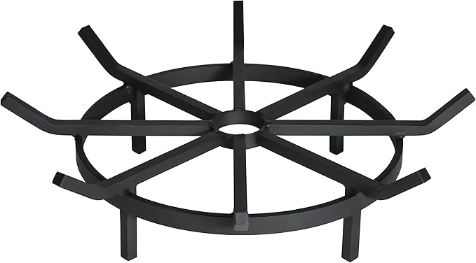 SteelFreak Heavy Duty Wagon Wheel Firewood Grate for Fire Pit - Made in The USA (20 Inch)