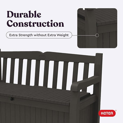Keter Solana 70 Gal Outdoor Storage Bench - Image 10