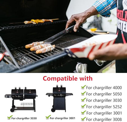 Cooking Grates Replacement Parts for Chargriller Gas Grill 2121,2123, 2222, 2828, 3001, 3030, 3725, 4000, 5050, 5252, 5650,9020,King Griller 3008, 5252,19 3/4" x 6 3/4" Each, 4 Pack