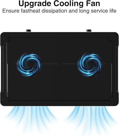 Double Induction Cooktop, 2 Burner Induction Burner 20 Temperature & Power Levels Portable Electric Stove Countertop Burners, Knob Control, Child Safety Lock & 4H Timer, Auto Shut-Off
