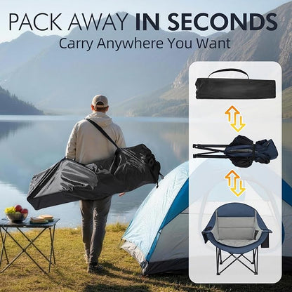 Oversized Camping Chair for Adults 2 Pack - Image 8