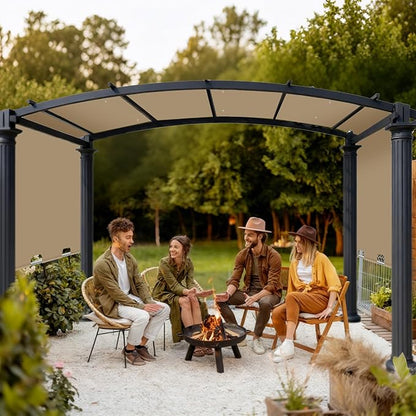 85x208 in Pergola Shade Cover for L-PG080PST Pergola | Khaki, Cover Only - Image 7