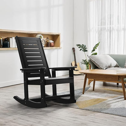GREENVINES Oversized Outdoor Rocking Chairs Set of 2, HDPE Rocker - Image 2
