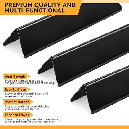 15.3 Inch Porcelain-enameled Steel Flavorizer Bars for Weber Spirit I & II 200 Series, Spirit E210, S210, E220, S220, for Weber Spirit Grill Parts 7635, 3 PCS