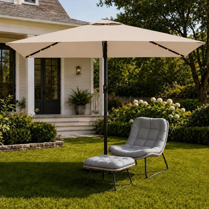 6.5 x 10ft Rectangular Patio Umbrella - Image 8