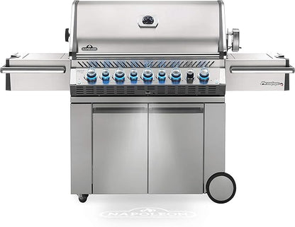 Napoleon PRO665RSIBPSS-3 Prestige PRO 665 RSIB Propane Gas Grill, sq.in. + Infrared Side and Rear Burners, Stainless Steel