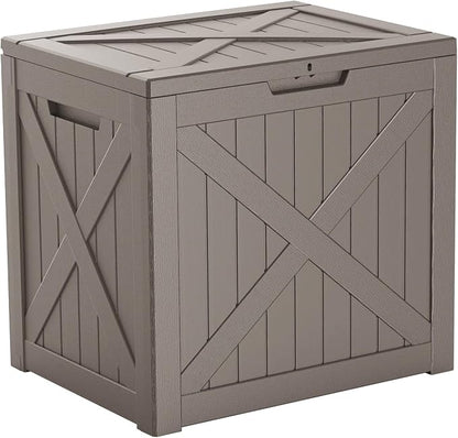 32 Gallon Outdoor Storage Box Waterproof Lockable Deck Box | Weather-resistant by EASYUP