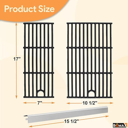 17 Inch Grill Grate & Heat Plate for Charbroil Performance 5 Burner Grill 463449021 463451022 463448021 463450022 463455021 G426-0005-W1, Cooking Grate for Charbroil Grill Replacement Parts 5 Burner
