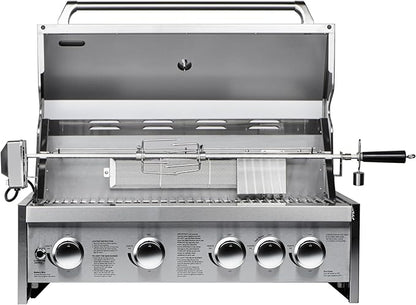KoolMore 30 in. Built-in Liquid Propane BBQ Grill for Outdoor Kitchen in Heavy-Duty Stainless-Steel (KM-OKS-BQ30)
