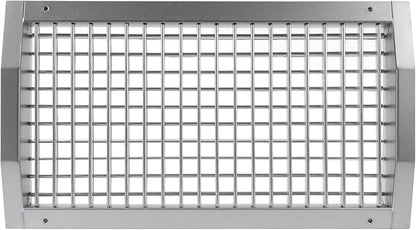 Repa Market 17" x 9" Inch Air Exhaust Grille for Round Ducts - 2 Adjustable Louvre Blades - Galvanized Air Supply Vent Cover - Side Fit Round Surface Canal Ducting from 19.68" to 55" Inches